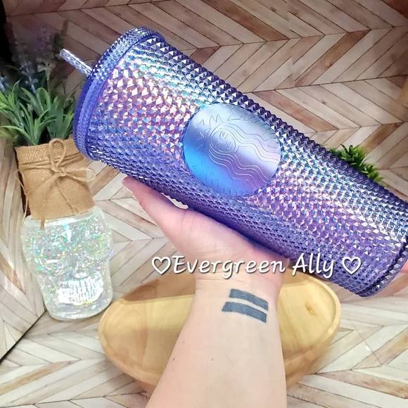 Starbucks Disneyland Resort Purple Iridescent Studded Tumbler Venti 24 oz - Picture 3 of 10